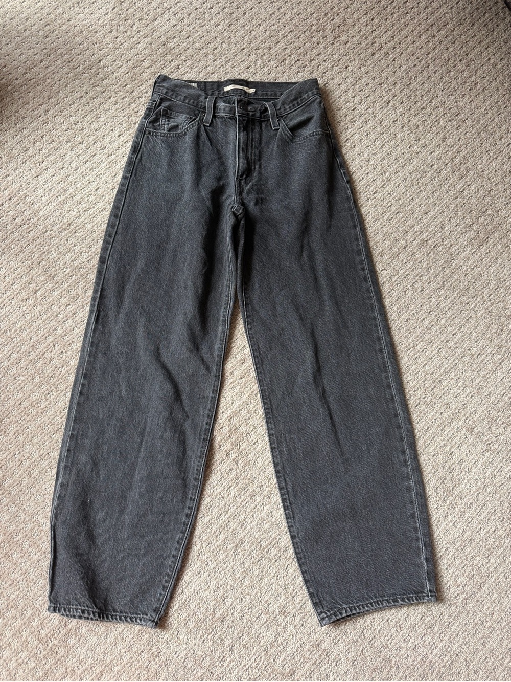 Levi's Women's Off Black Baggy Dad Jeans Size 23